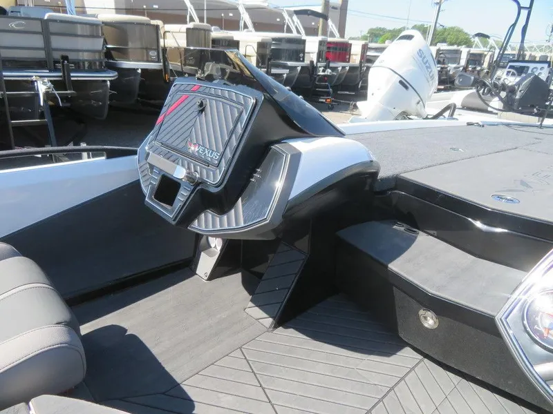 Slide: The Image of 2023 Vexus VX20 boat interior with modern dashboard and seating. - 32