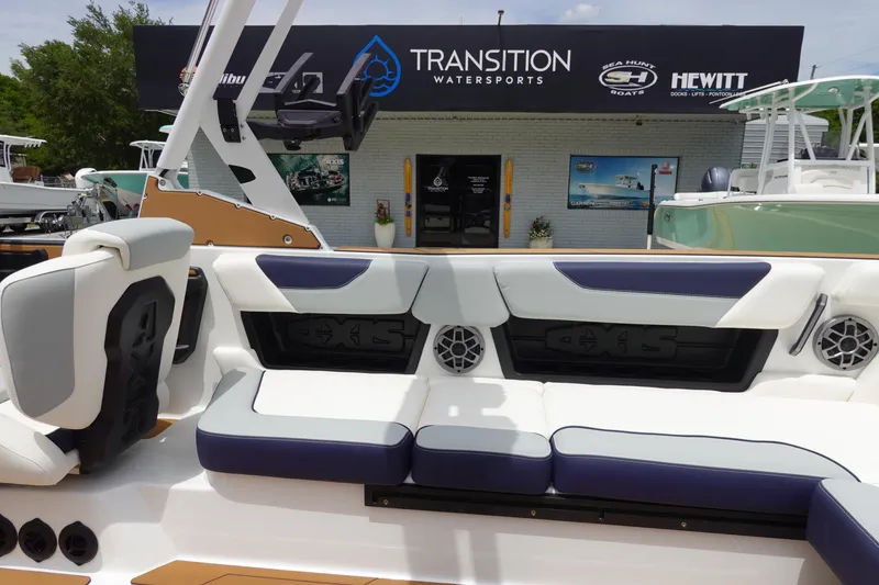 Slide: The Image of 2023 Axis A24 boat interior at Transition Watersports dealership. - 18