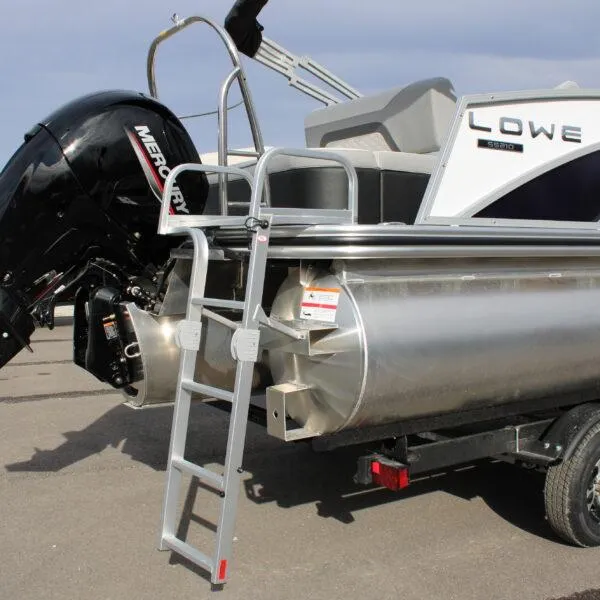 Slide: The Image of 2023 Lowe SS210 Super Sport pontoon boat with Mercury outboard motor. - 10