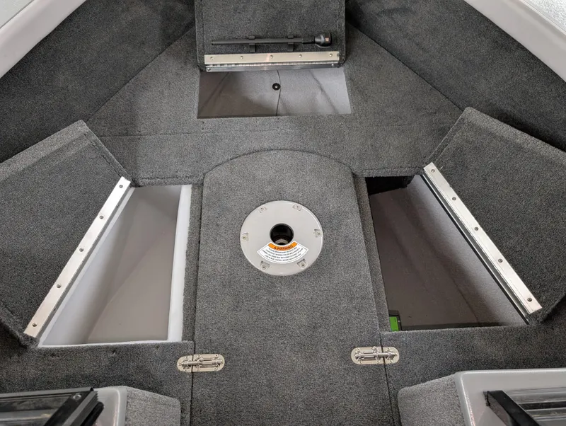 Slide: The Image of 2023 Starcraft Superfisherman 186 boat interior with storage compartments. - 7