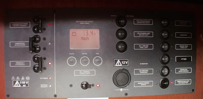 Slide: The Image of Control panel of a 2014 Beneteau Oceanis 34 sailboat. - 19