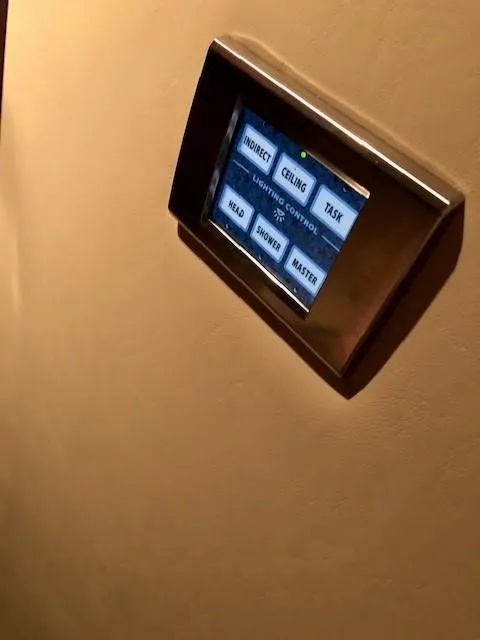 Slide: The Image of Touchscreen lighting control panel on a 2007 Sea Ray 36 Sedan Bridge yacht. - 34