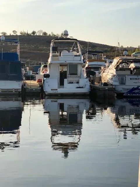 Slide: The Image of 2007 Sea Ray 36 Sedan Bridge docked at a marina. - 38