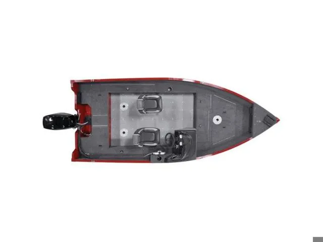 Slide: The Image of 2023 Lund 1650 Angler SS boat interior with open storage compartment. - 10