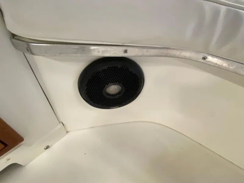 Slide: The Image of Speaker installed on 1988 Blackfin 29 Flybridge boat interior. - 48