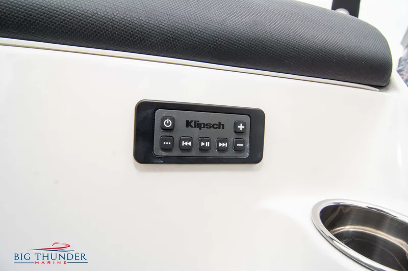 Slide: The Image of 2023 MasterCraft NXT22 Klipsch audio control panel, Big Thunder Marine. - 11