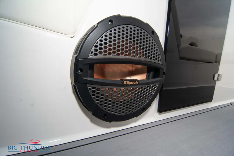 Slide: The Image of Close-up of Klipsch speaker on 2023 MasterCraft NXT22 boat. - 39