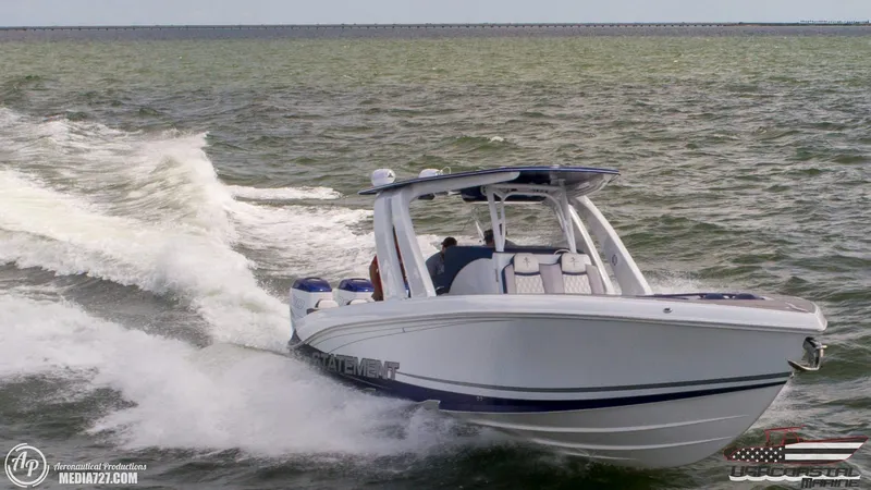 Slide: The Image of 2018 Statement 38 Open boat cruising on open water. - 12