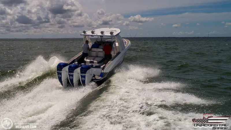 Slide: The Image of 2018 Statement 38 Open boat speeding on open water with powerful engines. - 16