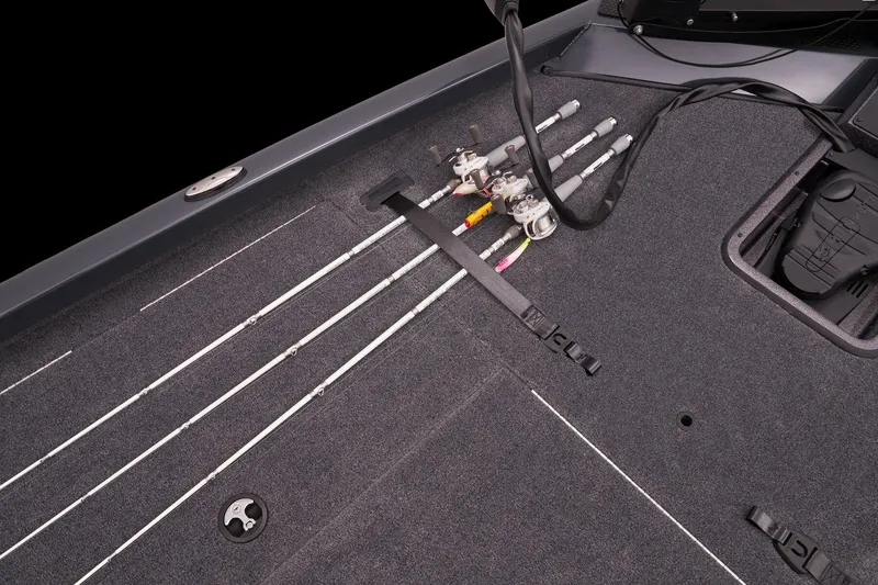 Slide: The Image of 2023 Ranger RT188P boat with fishing rod storage compartment. - 44