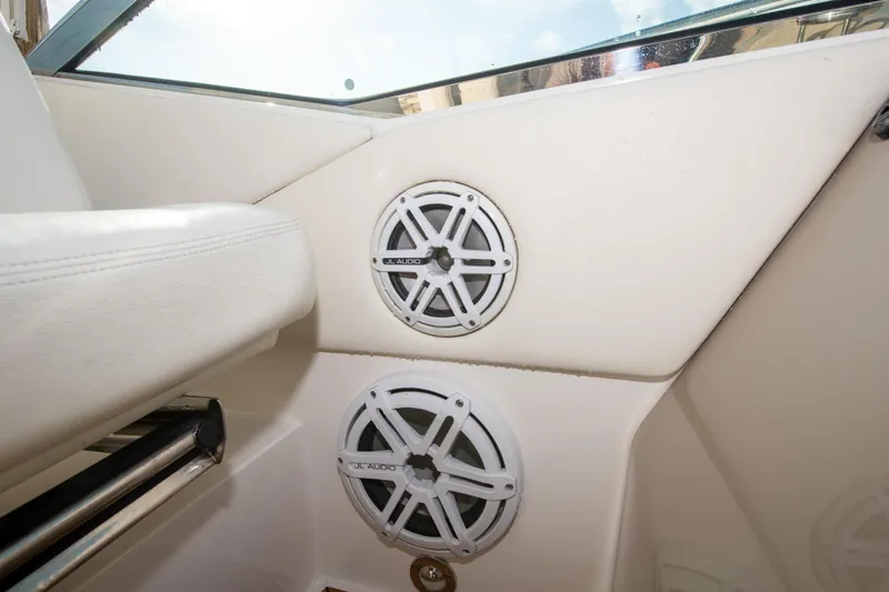 Slide: The Image of Interior speakers of a 2009 Sea Ray 350 Sundancer boat. - 35