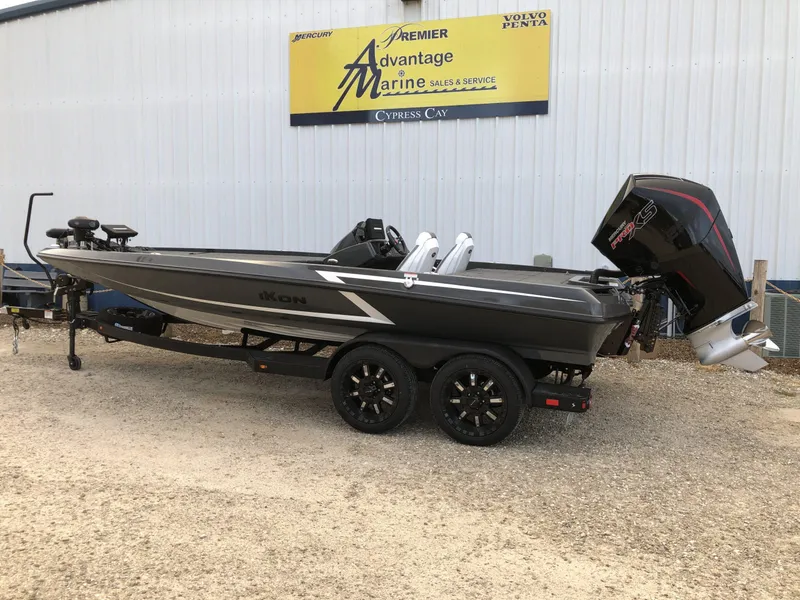 Slide: The Image of 2024 iKon LX20 boat on trailer outside Premier Advantage Marine. - 3
