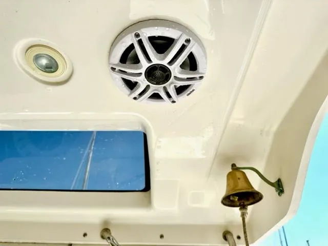 Slide: The Image of Ceiling of 2000 Silverton 392 Motor Yacht with speaker, light, and bell. - 21