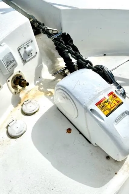 Slide: The Image of Anchor winch system on a 2000 Silverton 392 Motor Yacht. - 41