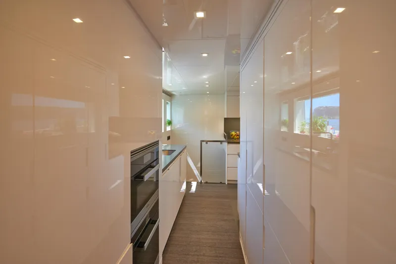 Slide: The Image of Modern kitchen interior of 2023 Astondoa 110 Century yacht. - 29