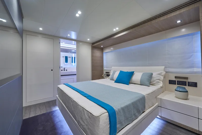 Slide: The Image of Luxurious bedroom interior of 2023 Astondoa 110 Century yacht. - 37