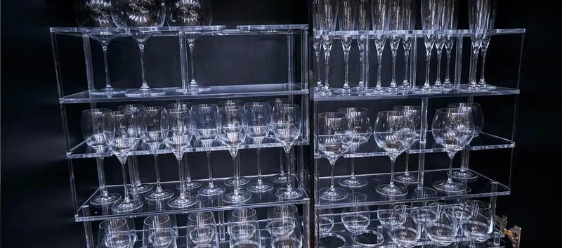 Slide: The Image of Glassware display on Astondoa 100 Century yacht, 2023 model. - 33