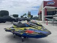 Slide: The Image of 2017 Yamaha GP1800 jet ski in a dealership lot. - 3
