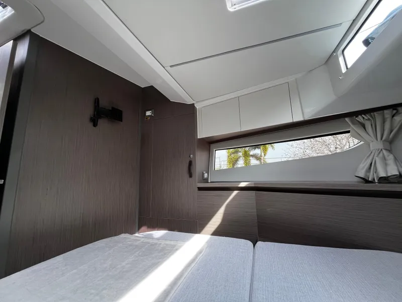 Slide: The Image of Interior cabin of 2024 Jeanneau NC Weekender 1295 Fly with modern design. - 27