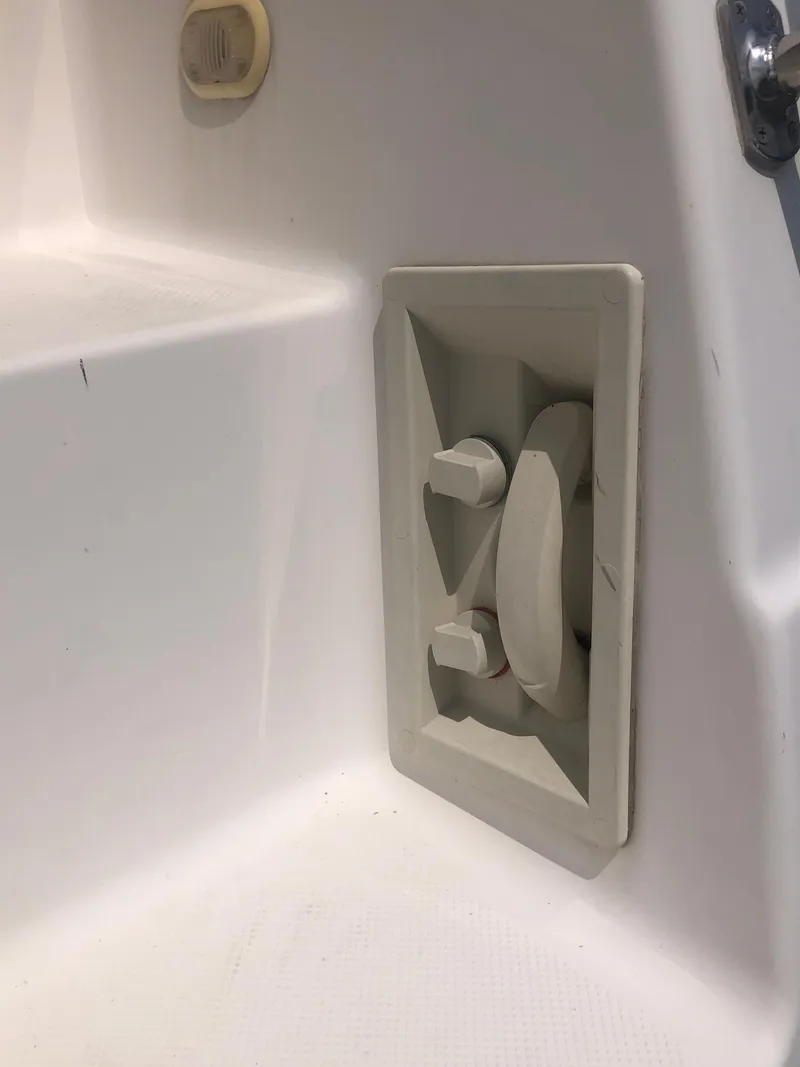 Slide: The Image of 1996 Bayliner 3587 Motoryacht interior detail with control panel. - 10