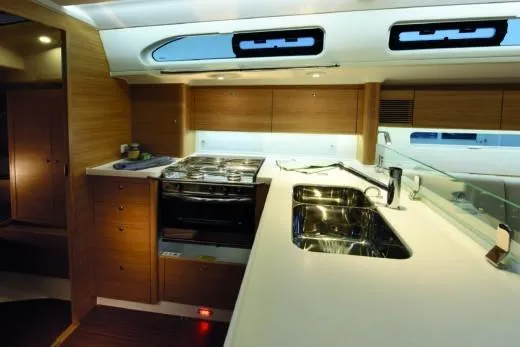 Slide: The Image of Modern kitchen interior of 2025 X-Yachts Pure X-4.3 with sleek design and amenities. - 6