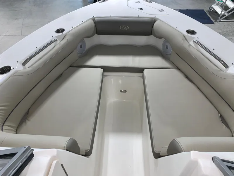 Slide: The Image of 2024 Key West 239 DFS boat with spacious bow seating area. - 6