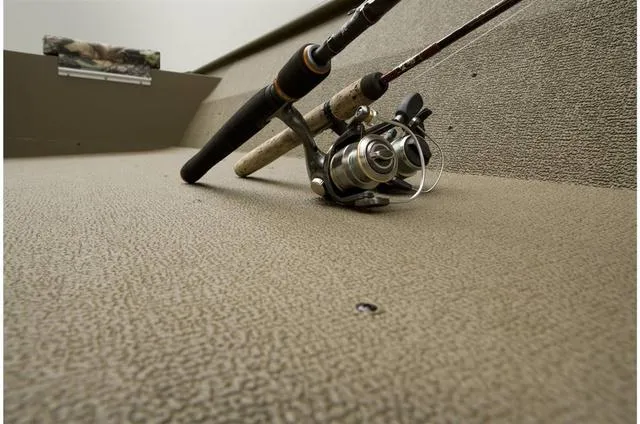 Slide: The Image of Fishing rods on the deck of a 2023 G3 1648LW boat. - 4