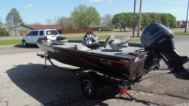 Slide: The Image of 2023 G3 Sportsman 1610 fishing boat with Yamaha outboard motor on trailer. - 4