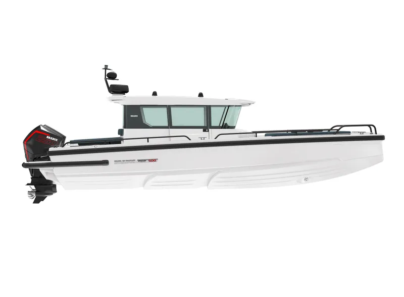 Slide: The Image of 2024 BRABUS Shadow 500 Cabin Wet Bar luxury motorboat, side view. - 5