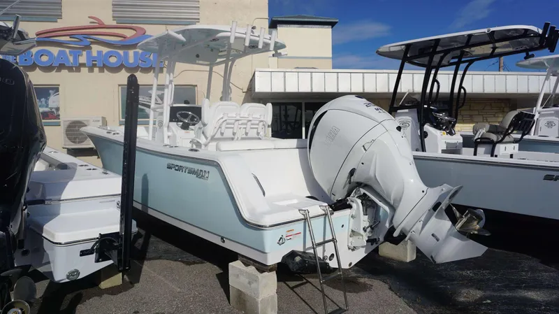 Slide: The Image of 2023 Sportsman 231 Heritage boat displayed at The Boat House. - 18