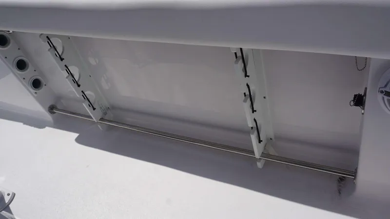 Slide: The Image of 2023 Sportsman 231 Heritage boat interior storage compartment. - 9