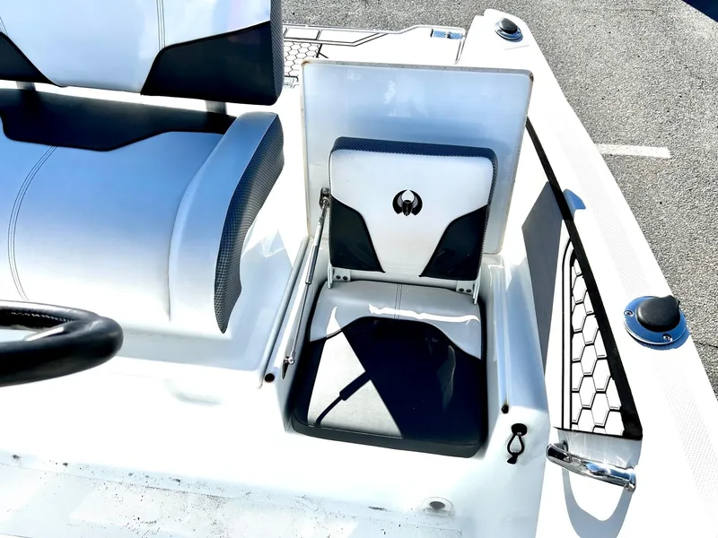 Slide: The Image of 2020 Scarab 195 Open ID boat interior with stylish seating and modern design. - 16