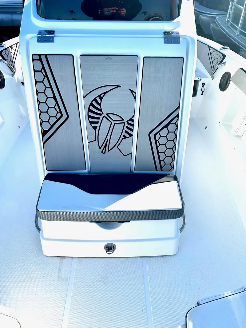 Slide: The Image of 2020 Scarab 195 Open ID boat interior with stylish seating and modern design. - 32