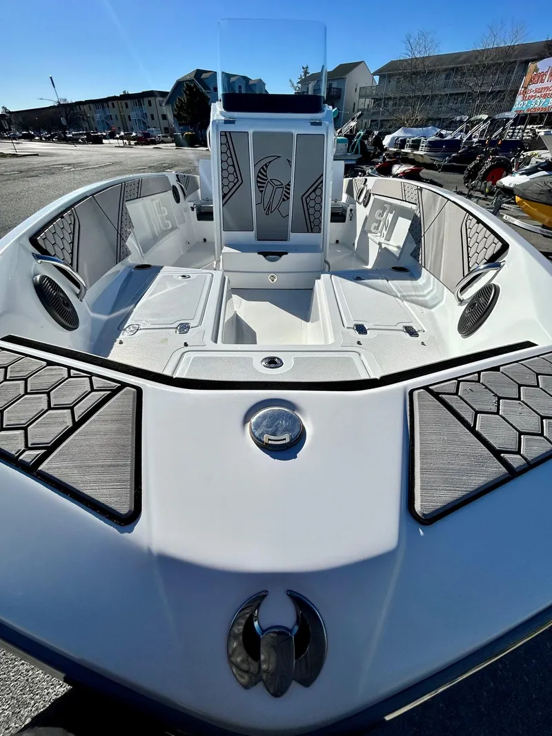 Slide: The Image of 2020 Scarab 195 Open ID boat, sleek design, spacious seating, modern features. - 8