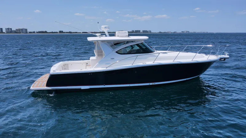 Slide: The Image of 2005 Tiara Yachts 3800 Open cruising on the ocean. - 0