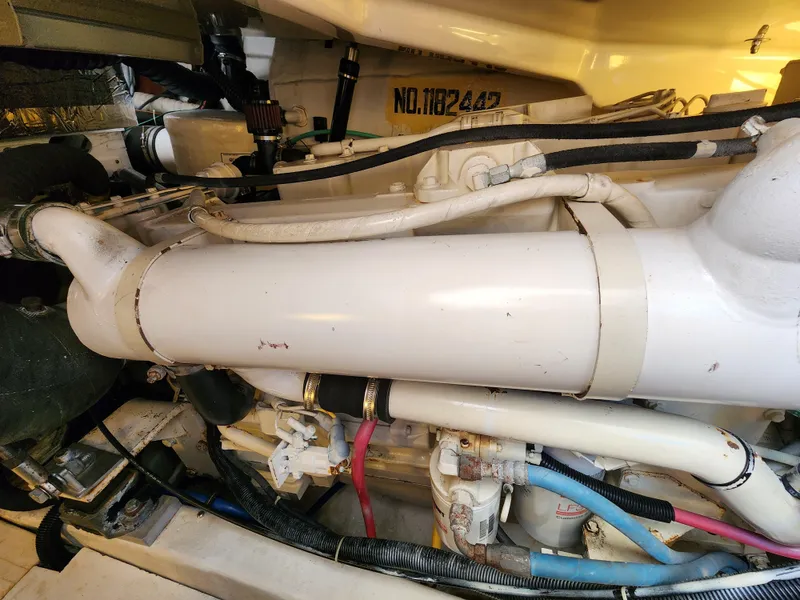 Slide: The Image of Engine compartment of a 2005 Tiara Yachts 3800 Open boat. - 35