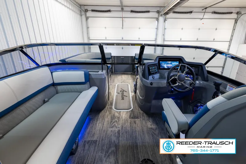 Slide: The Image of 2023 Avalon Waketoon interior with modern dashboard and seating. - 16