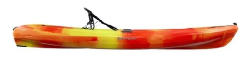 Slide: The Image of 2023 Perception Kayaks Tribe 11.5 in vibrant red and yellow. - 4