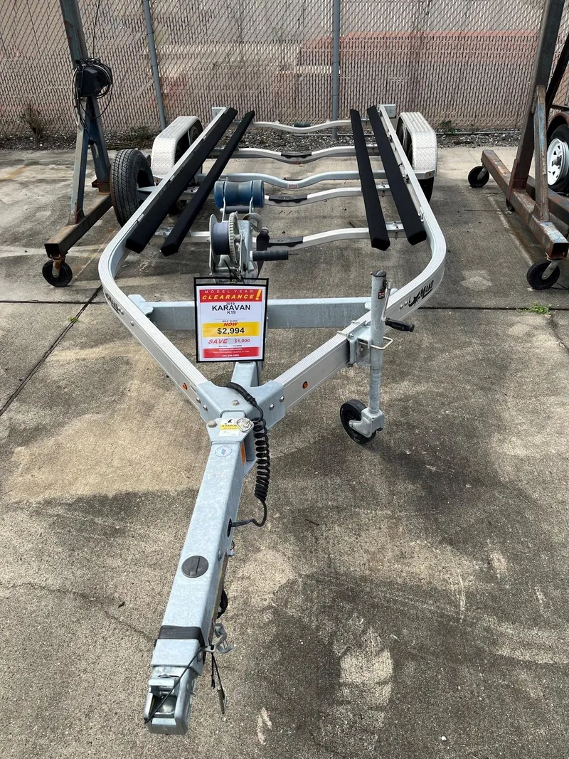 Slide: The Image of 2019 Karavan K19 boat trailer on concrete surface. - 1