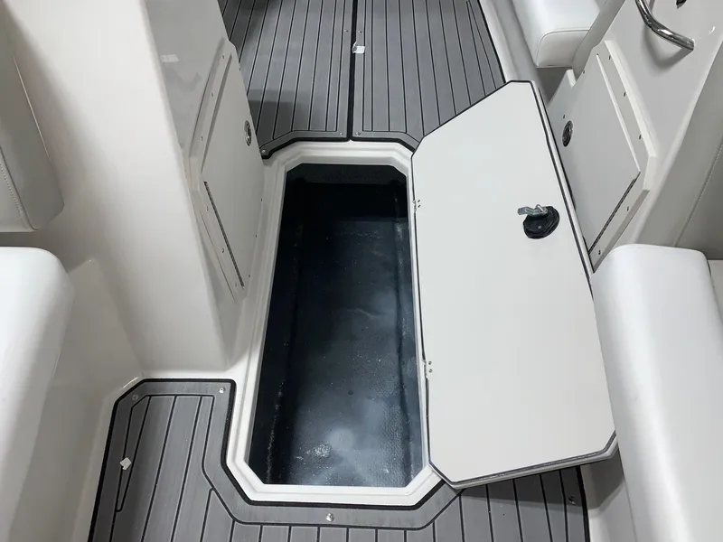 Slide: The Image of 2024 Starcraft SVX 191 boat interior storage compartment. - 9