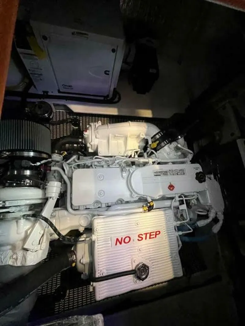 Slide: The Image of Engine compartment of 2024 Nordic Tug 40, featuring a clean, organized layout. - 36