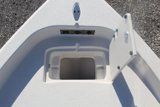 Slide: The Image of 2023 Sea Chaser 21 LX boat storage compartment. - 26