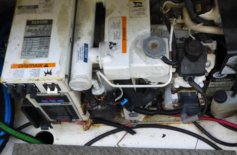 Slide: The Image of Engine compartment of a 2004 Formula 31 Performance Cruiser. - 26