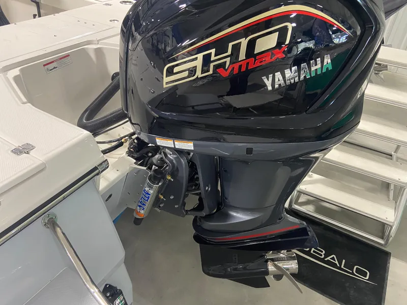 Slide: The Image of 2024 Robalo 246 Cayman with Yamaha SHO VMAX outboard motor. - 3