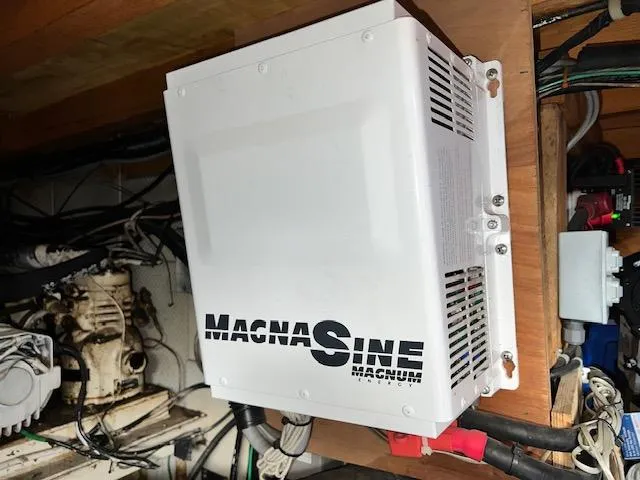 Slide: The Image of MagnaSine Magnum inverter in a 1978 Jones-Goodell Pilothouse boat. - 36