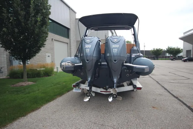 Slide: The Image of 2024 Zodiac MEDLINE 9 NEO boat with twin 300hp engines in stock. - 2