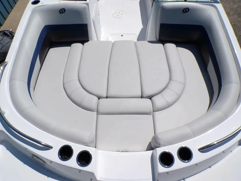 Slide: The Image of 2023 Hurricane SunDeck 187 OB boat with spacious seating area. - 27