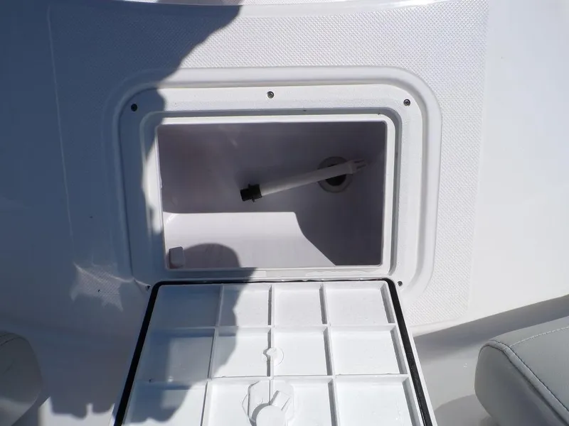 Slide: The Image of Storage compartment on a 2023 Hurricane SunDeck 187 OB boat. - 30