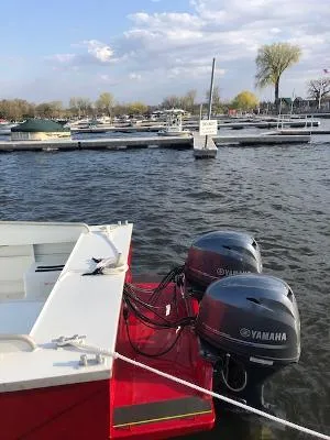 Slide: The Image of Custom 2008 Gasparek Marine Eco Trawler with Yamaha engines docked at marina. - 11