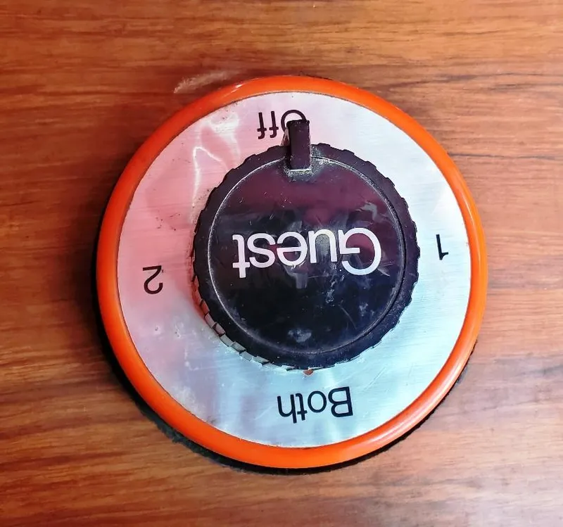 Slide: The Image of Battery selector switch on 1984 Sea Ray 225 Cuddy Cabin boat. - 16